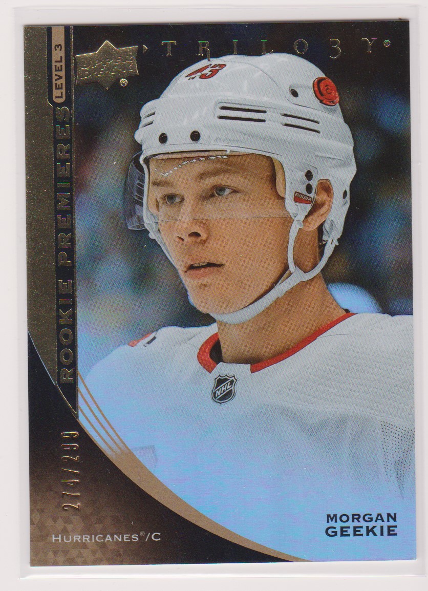 (image for) 2020-21 Upper Deck Trilogy #124 Morgan Geekie 274/299 RC LEVEL 3